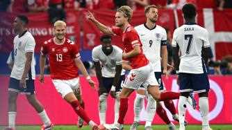 2024年06月21日 欧洲杯-凯恩破门尤尔曼德扳平英格兰1-1丹麦 英格兰末轮打平出线