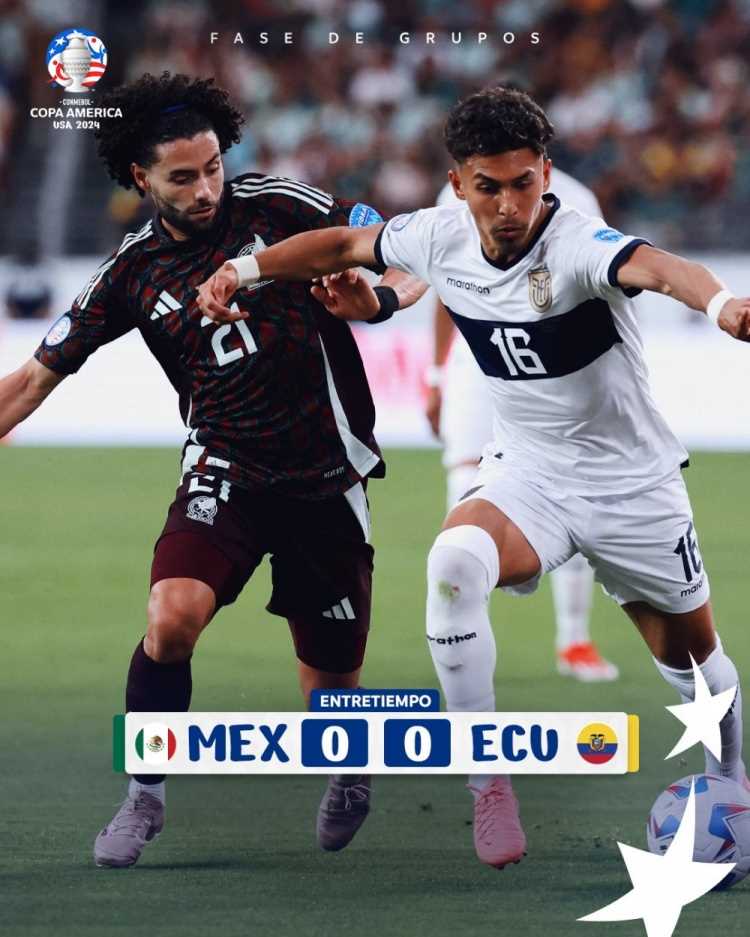 半场-墨西哥0-0厄瓜多尔 托雷斯禁区手球未判罚墨西哥0射正
